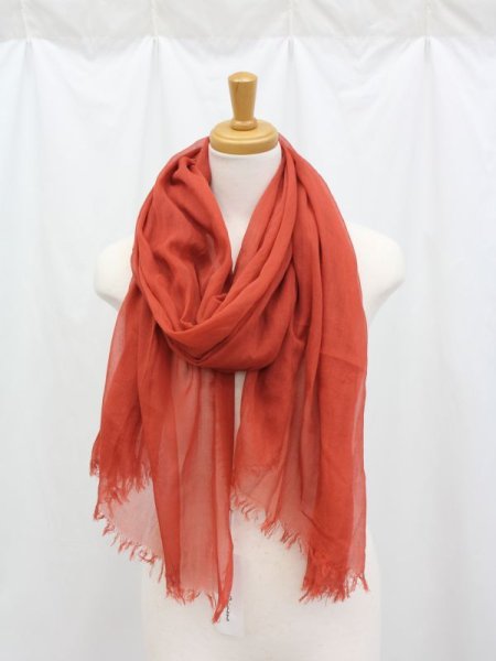 画像2: 光透けるストール　赤 (2)