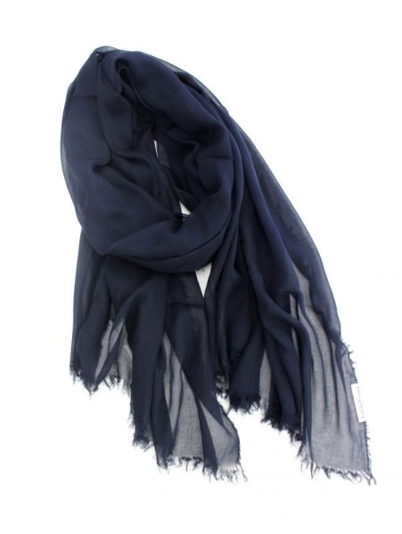 画像3: 光透けるストール　紺 (3)