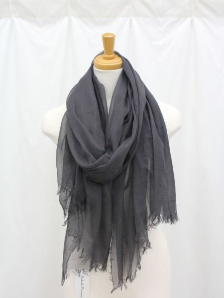 画像2: 光透けるストール　チャコールグレー (2)