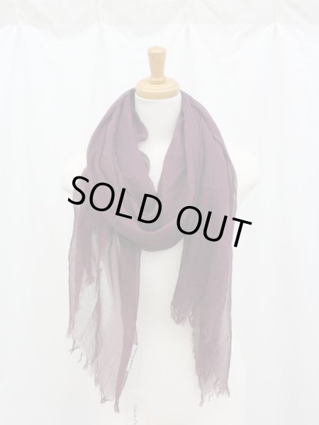 画像2: 光透けるストール　ボルドー (2)