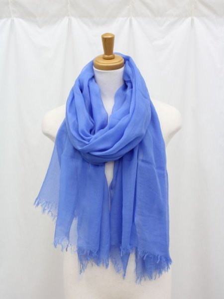 画像2: 光透けるストール　スカイブルー (2)