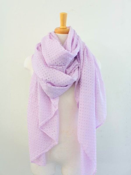 画像2: パンチングストール　ラベンダー (2)